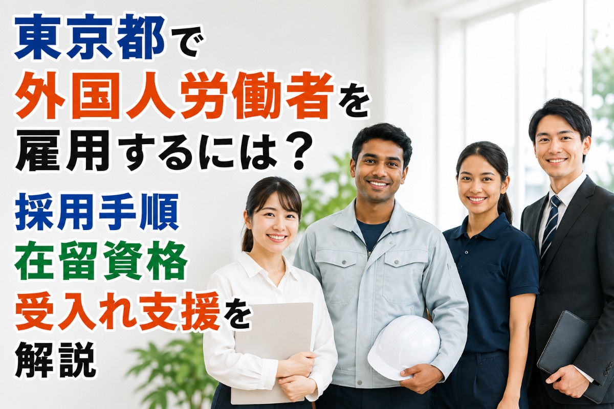 東京都で外国人労働者を雇用するには？採用手順・在留資格・受入れ支援を解説
