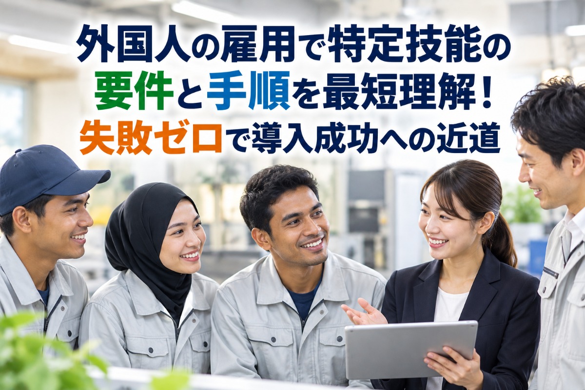 外国人の雇用で特定技能の要件と手順を最短理解！失敗ゼロで導入成功への近道